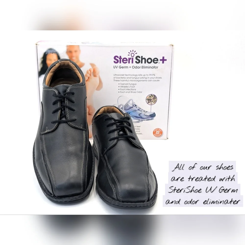 DOCKERS ProStyle Men's 11M Derby Oxford Black Leather Shoes Lace Up